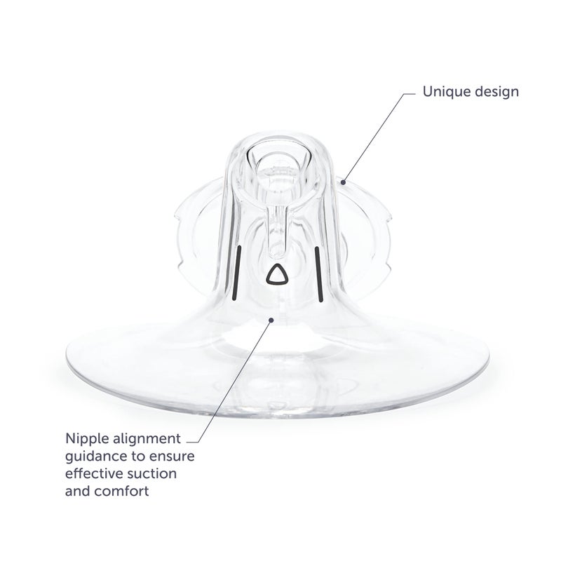 Elvie Breast Pump Breast Shield - 24mm - Nipple Flange for Pumping Breast Milk - Accessories & Breastfeeding Essentials for Electric Pumps - BPA Free, Dishwasher Safe - 2 Pack - Image 3