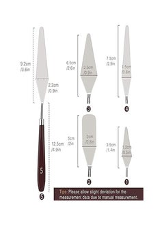 Artist Artist Painting Knives Set - 5 Pieces Painting Knives Stainless Steel Spatula Palette Knife Oil Painting Accessories Color Mixing Set for Oil, Canvas, Acrylic  - Image 2