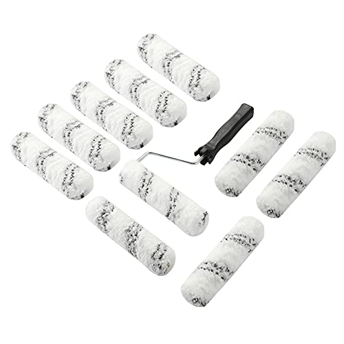 KUPOO Paint Roller 6 Inch 3/4 in Roller Naps,High-Density Microfiber Mini Roller with Frame,11 Piece Small Paint Roller Tool Kit for Oil and Water Based Paints, House Painting Supplies & DIY Craft Use - Image 4