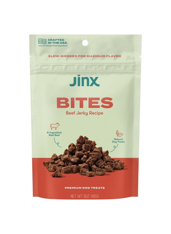 جينكس قطع لحم جينكس، مكافآت الكلاب المجففة الناعمة، وجبة خفيفة بحجم اللقمة، قليلة السعرات الحرارية ومليئة بالنكهة، لحم بقري وكبد حقيقي مدخن ببطء، بدون مواد مالئة، 5 أونصة - Image 1