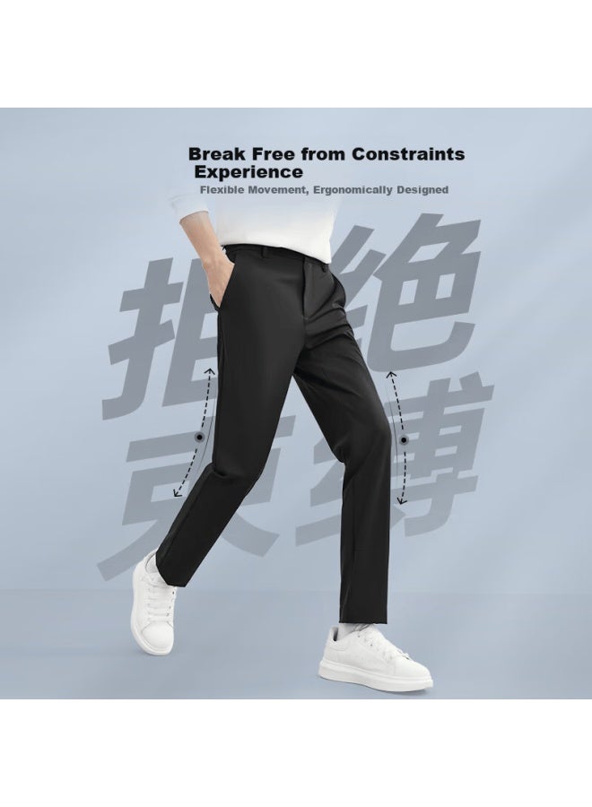 Septwolves Seven Wolves Men's Casual Pants Autumn New Imitation Knitted Double-layer Nylon Four-way Stretch Casual Trousers Men's Versatile Pants - Image 3