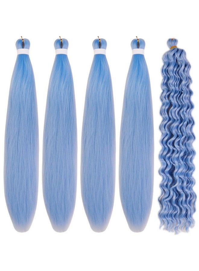 Leticia Light Blue Boho Braiding Hair Curly Braiding Hair For Boho Braids Bohemian Braiding Hair - Image 1