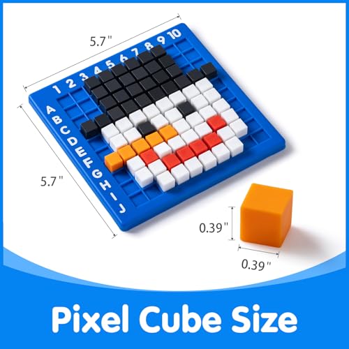 Odoorgames Pixel Art Creator STEM Toys 400 Hard Plastic Cubes Fine Motor Skills Educational Games Kindergarten Activities Toy for Kids - Image 5