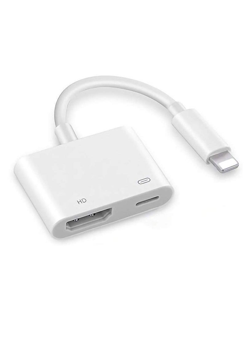 ELTRAZONE - HDMI Adapter – 1080P Digital AV Connector with Charging Port, HDMI Cable Adapter for Phone/Pad, Requires Power Supply - Image 1