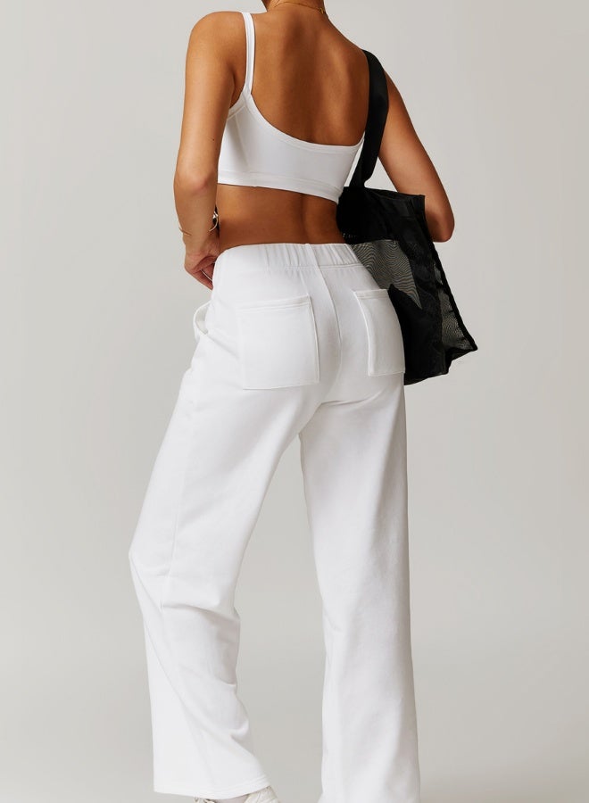 KAWN.YOGA Womens Mid Waist Oversized Wide Leg Joggers  - Image 4