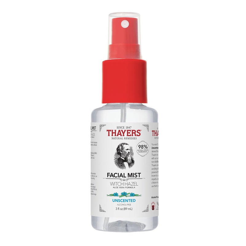 Thayers Alcohol-Free Witch Hazel Facial Mist Toner with Aloe Vera, Unscented, Soothing and Hydrating, for All Skin Types, Trial Size, 3 oz - Image 1