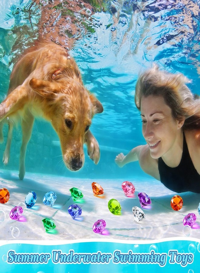 Seenelling مجموعة ألعاب حمام سباحة Seenelling مكونة من 100 قطعة من أحجار الغطس الكبيرة مع 6 صناديق كنز للأطفال، مصنوعة من الأكريليك والماس، على شكل صندوق كنز مزيف، هدية مثالية لتدريب الغوص والسباحة، وهدايا رائعة لحفلات الصيف. - Image 5
