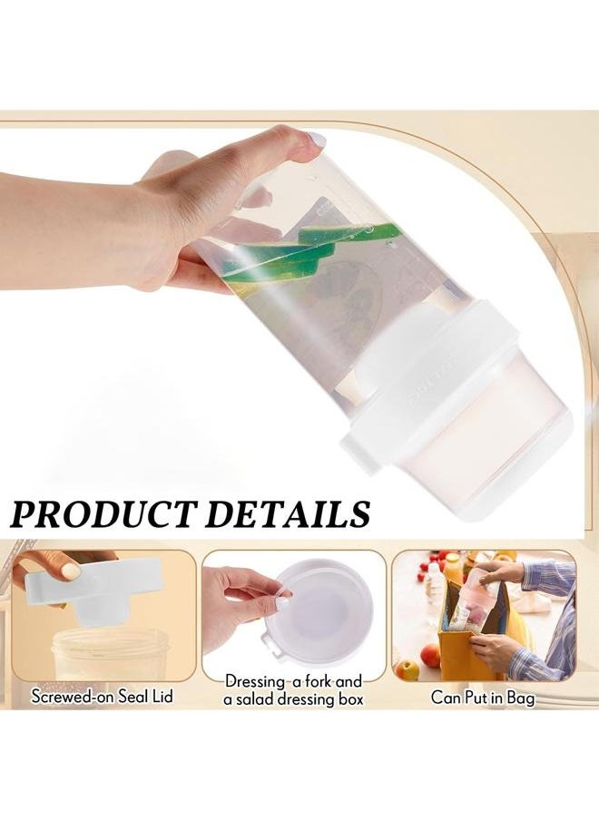Portable Salad Cup, Oats Container, Yogurt Cups With Fork Cover Dip Box , Salad Shaker Cup,  Breakfast Salad Cup Salad Shaker Container , Salad Container Set, Cereal Cup , Food Storage Bento Box, School Lunch Box
