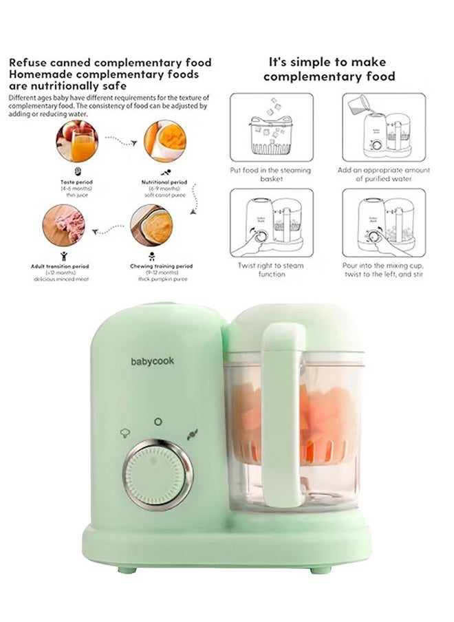 babycook Baby Food Supplement Machine, Baby Multi Function Cooking And Stirring All In One Machine, Small Automatic Cooking Grinding Tool Green  - Image 4