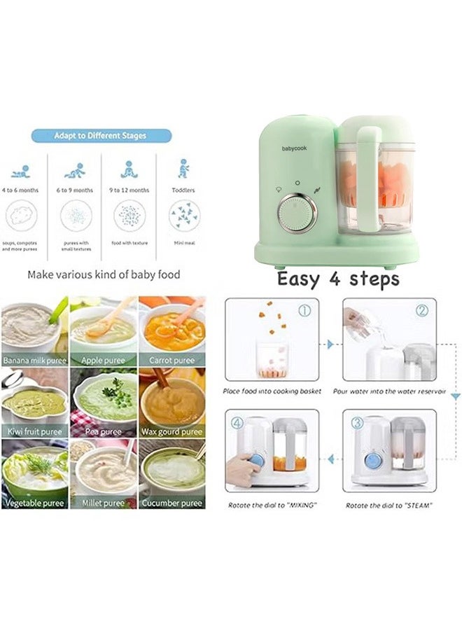 babycook Baby Food Supplement Machine, Baby Multi Function Cooking And Stirring All In One Machine, Small Automatic Cooking Grinding Tool Green  - Image 5