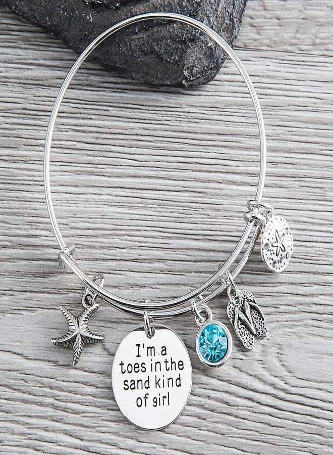 Infinity Collection Toes in the Sand Bracelet, Beach Jewelry, Gift for Women, Beach Girl, Sand Dollar Jewelry - Image 4