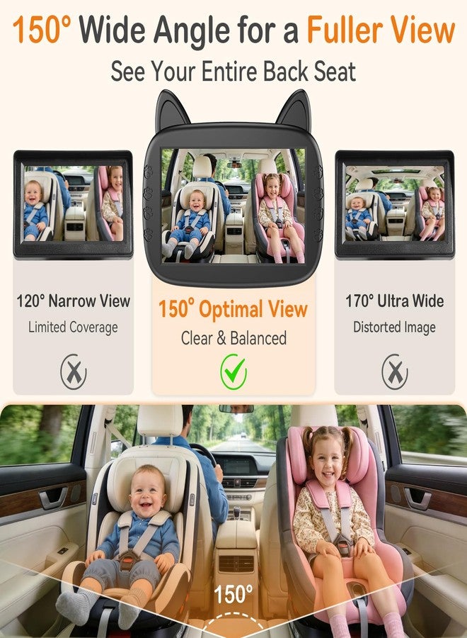 Befumly Wide Angle Car Camera for Baby: 150° HD Lens with Auto IR Night Vision Capture Entire Backseat for Safety Driving - Plug & Play Setup in 3-Minute Without Tools for New Parents - Befumly V30 - Image 3