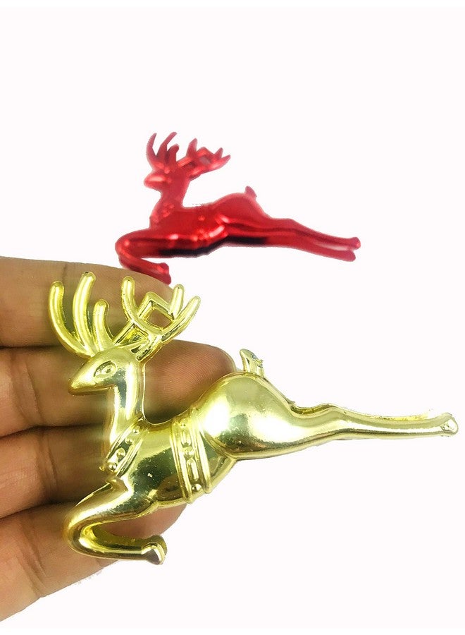 Evisha 6 Pcs Metallic Reindeers and 12 Bells Merry Christmas Tree Hanging Decoration - Image 3