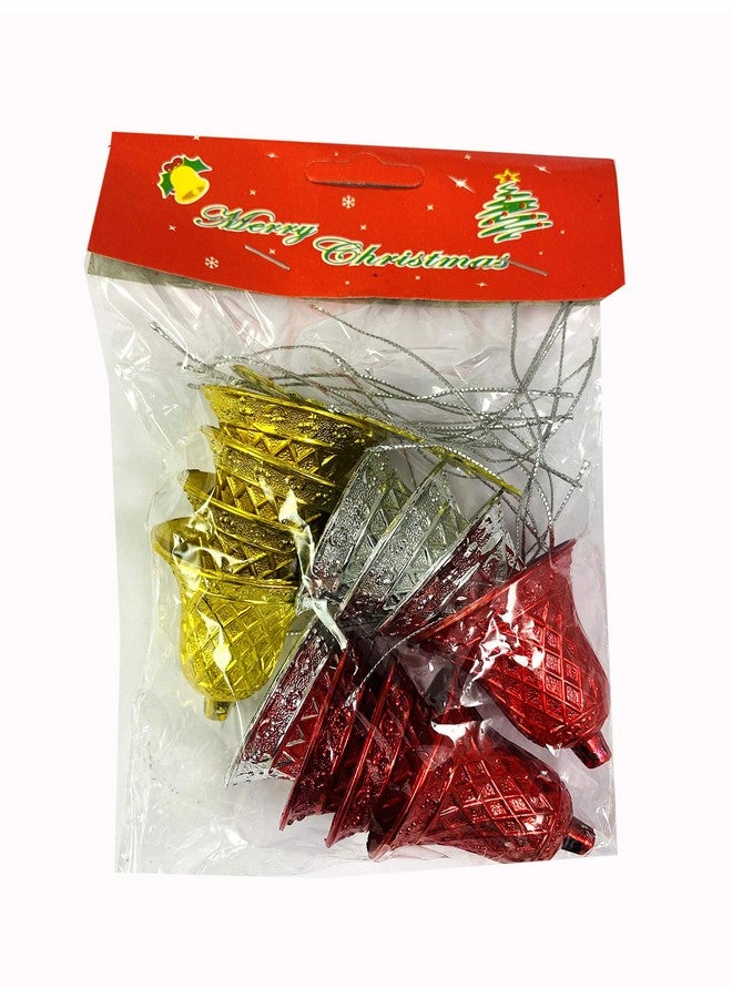 Evisha 6 Pcs Metallic Reindeers and 12 Bells Merry Christmas Tree Hanging Decoration - Image 4