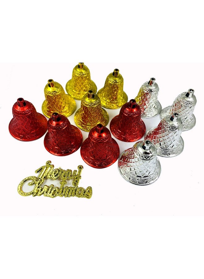 Evisha 6 Pcs Metallic Reindeers and 12 Bells Merry Christmas Tree Hanging Decoration - Image 5