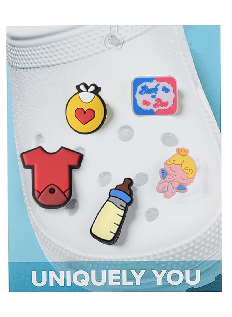 Excefore Baby Shoe Charms 26PCS Baby Boy Shoes Charm for Croc PVC Baby Girl Accessories Birthday Party Favors Supplies Decorations fit Clog Bracelets Gift  - Image 3
