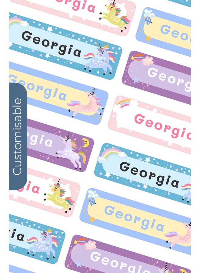 Share the Love Magical Unicorn Name Labels – Personalized Back-to-School Stickers - Image 3
