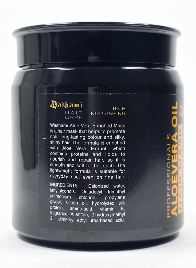 WASHAMI Aloe Vera Oil Hair Mask – 750g – Deep Moisturizing, Repairing & Nourishing Hair Treatment – Rich Hydration for Dry, Damaged Hair  - Image 2