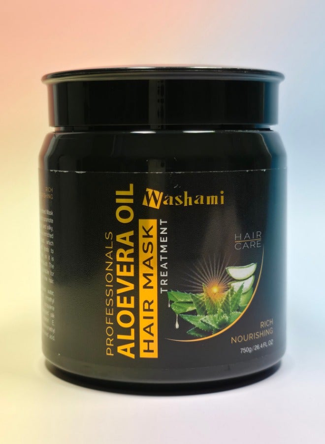 WASHAMI Aloe Vera Oil Hair Mask – 750g – Deep Moisturizing, Repairing & Nourishing Hair Treatment – Rich Hydration for Dry, Damaged Hair  - Image 1