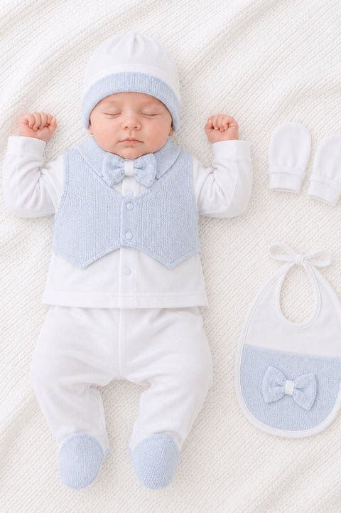 Baby Blue Newborn Little Gentleman Set