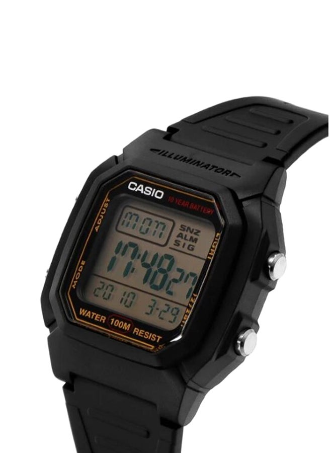 كاسيو ساعة كواتز رقمية كلاسيكية W-800HG-9AVDF - 42 مم - سوداء - Image 5