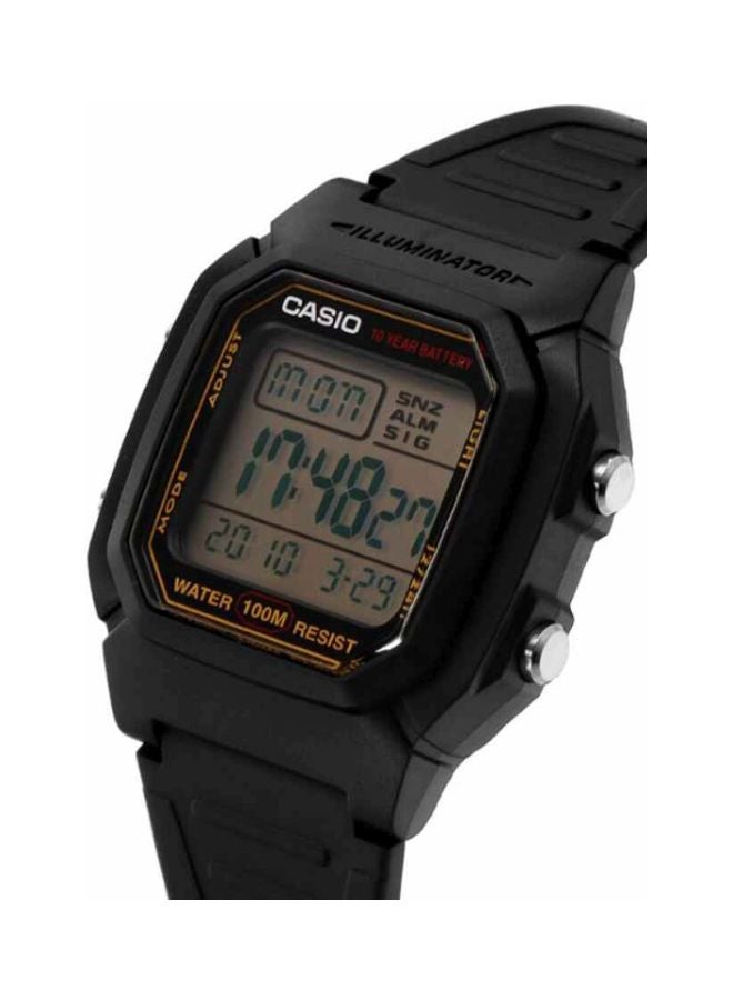 كاسيو ساعة كواتز رقمية كلاسيكية W-800HG-9AVDF - 42 مم - سوداء - Image 3
