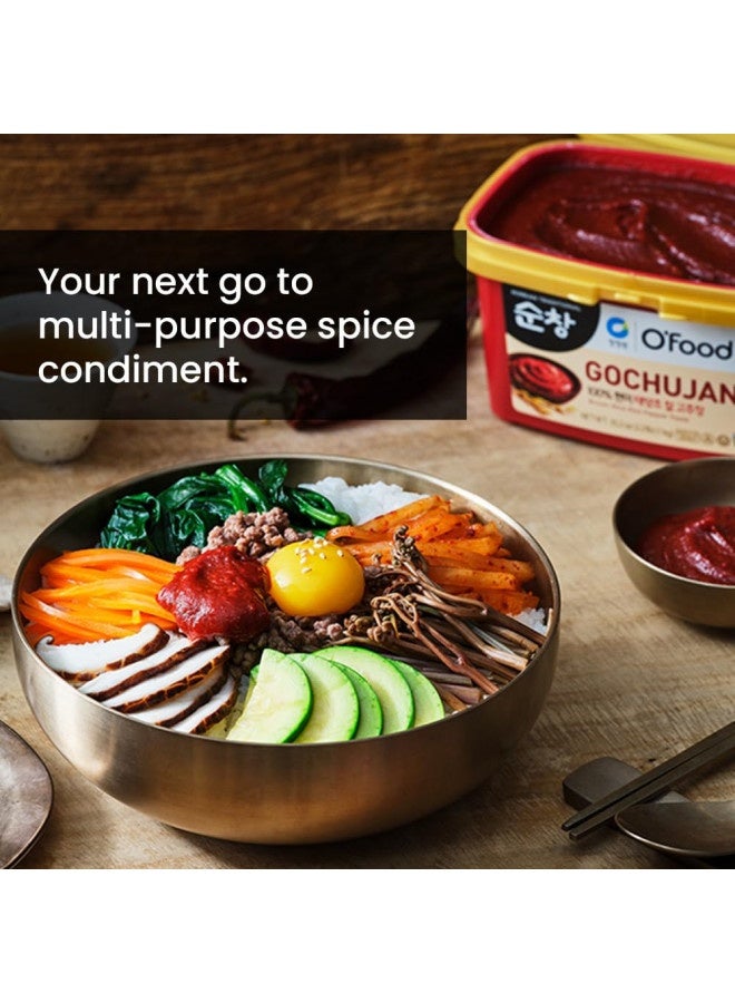 Chung Jung One O'Food Gochujang Korean Red Chili Pepper Paste Sauce, Spicy, Sweet And Savory Korean Traditional Fermented Condiment, 100% Brown Rice, No Corn Syrup, Medium Hot, 1.1Lb  - Image 5
