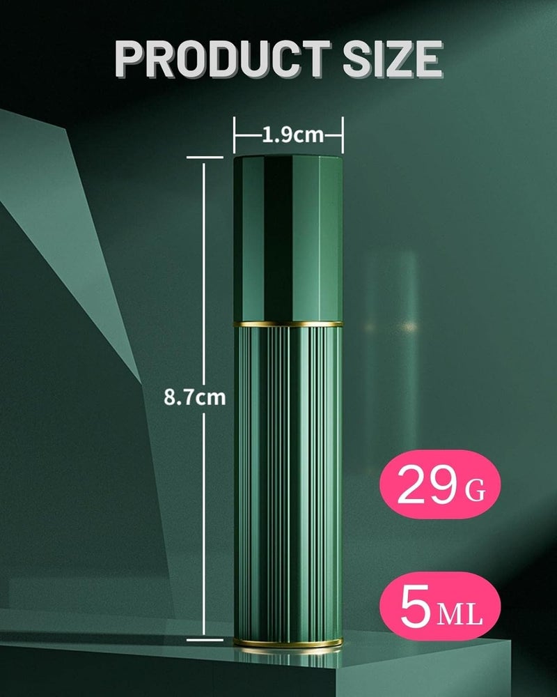 BRARIOS Travel Perfume Atomizer Refillable,Empty Portable Cologne Dispenser,Mini Aftershave Sprayer for Men and Women(Green 5ML) - Image 5