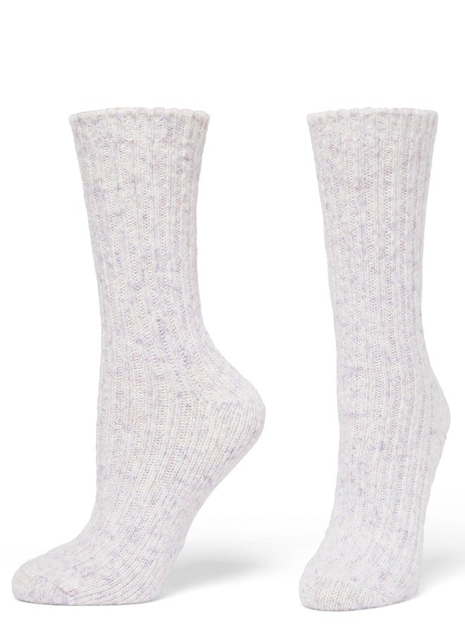 HUE جوارب نسائية مريحة من HUE، عبوة من زوجين، مخططة باللون الوردي/منقطة باللون الليلكي، مقاس واحد - Image 4