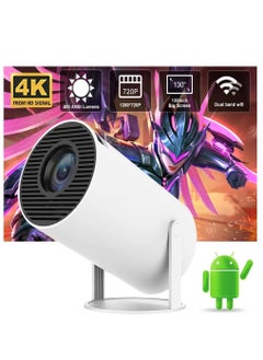 Generic Free Style Projector for Home 4K support 720P Native HD Portable Projector Android 11 YouTube Builtin Apps 5G WiFi Auto Keystone 3500 lumens (350 ANSI) 3 Watt Speaker 176" Screen Compatible 4K TV Stic  - Image 1