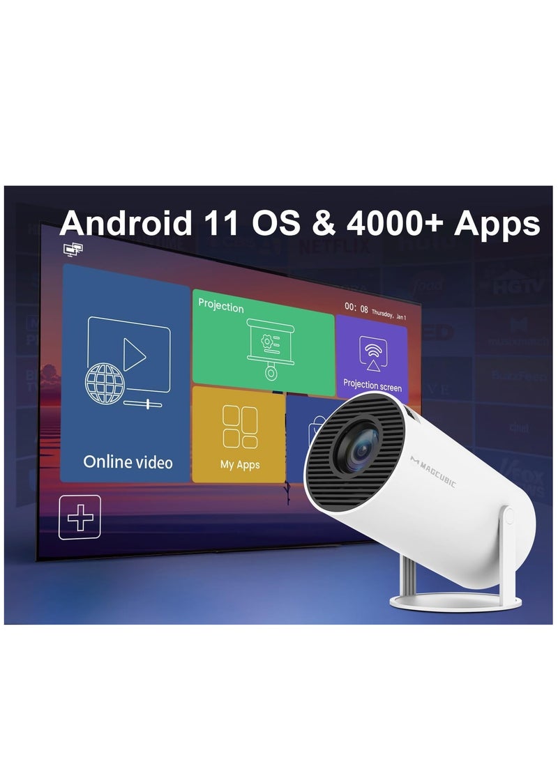 Generic - Free Style Projector for Home 4K support 720P Native HD Portable Projector Android 11 YouTube Builtin Apps 5G WiFi Auto Keystone 3500 lumens (350 ANSI) 3 Watt Speaker 176" Screen Compatible 4K TV Stic - Image 1