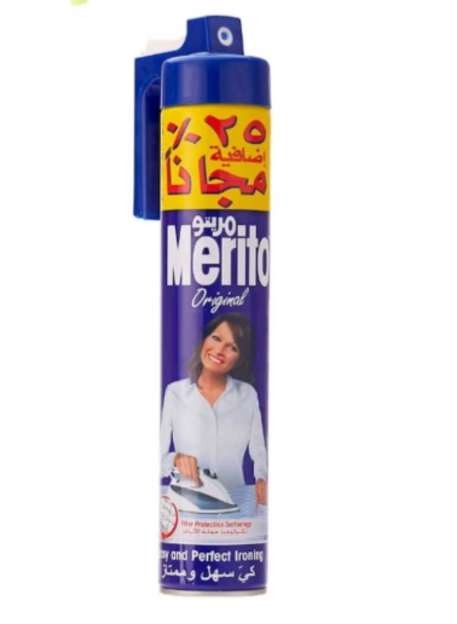 مريتو مريرو سبراي نشا 400 مل + 25% مجانا | الملابس المكرمشة والخالية من التجاعيد | مساعد للكي سهل الاستخدام للقمصان، الفساتين والغسيل المنزلي - Image 3