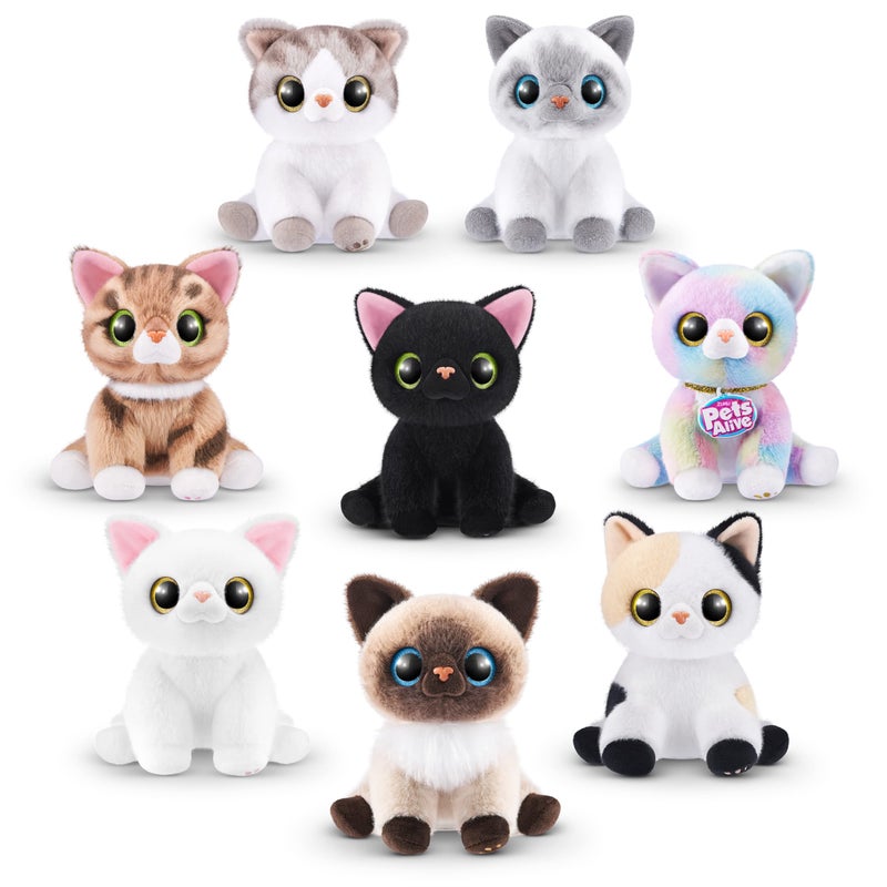 Pets Alive Smitten Kittens Surprise (Calico Cat Minx) by ZURU Nurture Play Soft Toy Unboxing Adopt Interactive 10 Sounds - Image 3