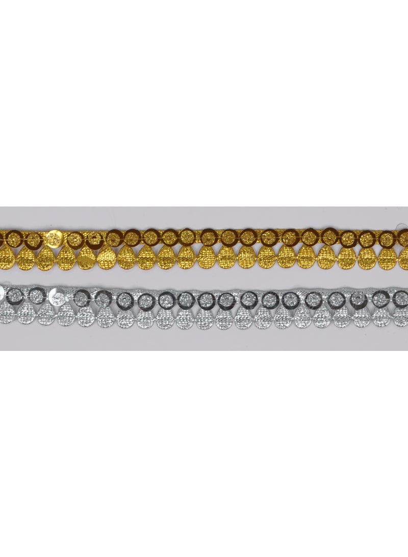 Embroidery Lace With Glass 6.5inchX9Meter (15339)