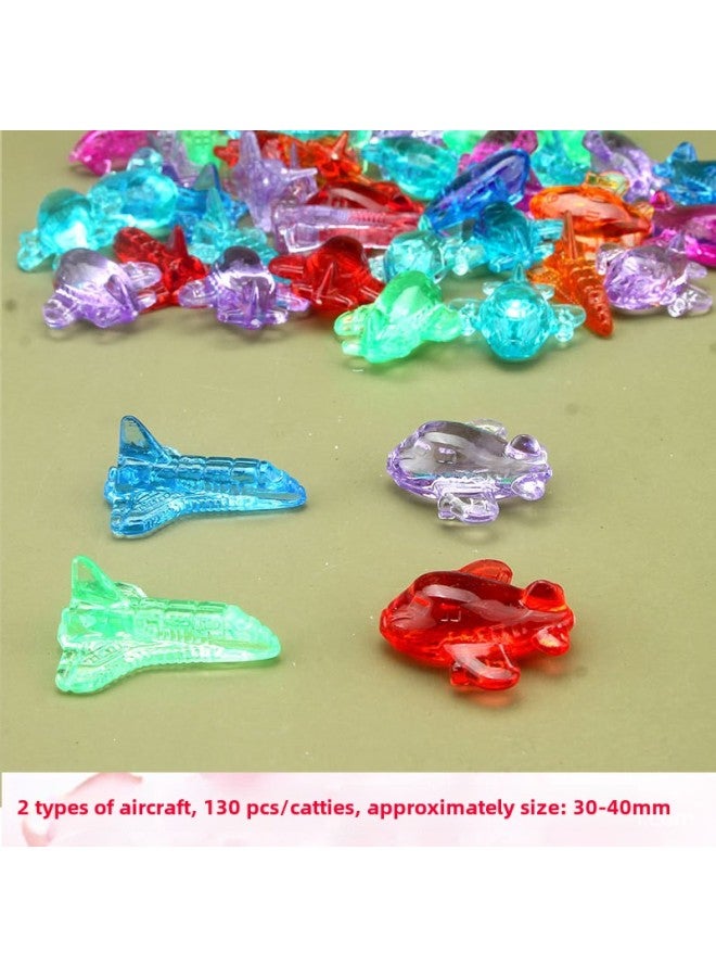 Children's Crystal Gem Animal Toys Archaeological Excavation Colorful Acrylic Plastic Treasure Amusement Park Capture Machine Diamond-Color:2 Aircraft Per Jin - Image 1