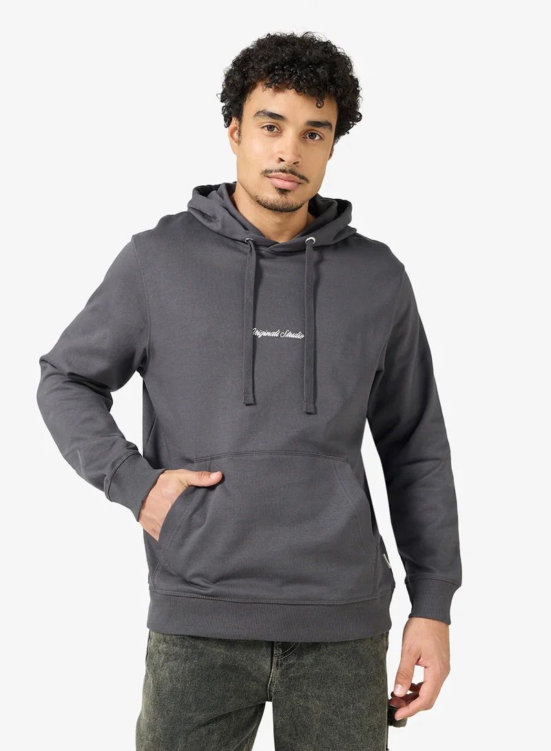 Logo Regular Fit Pullover Hoodie