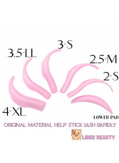 Lash lift Pad, Eyelash Perming Rod, Soft Lash Lamination Curler Shield Mega L Curl, 6 Size Lash Lifting Pads Fit All Eyes and Lashes, Lamination Roller Give Eyelashes Super Curl Never Pops Off Eyes -1
