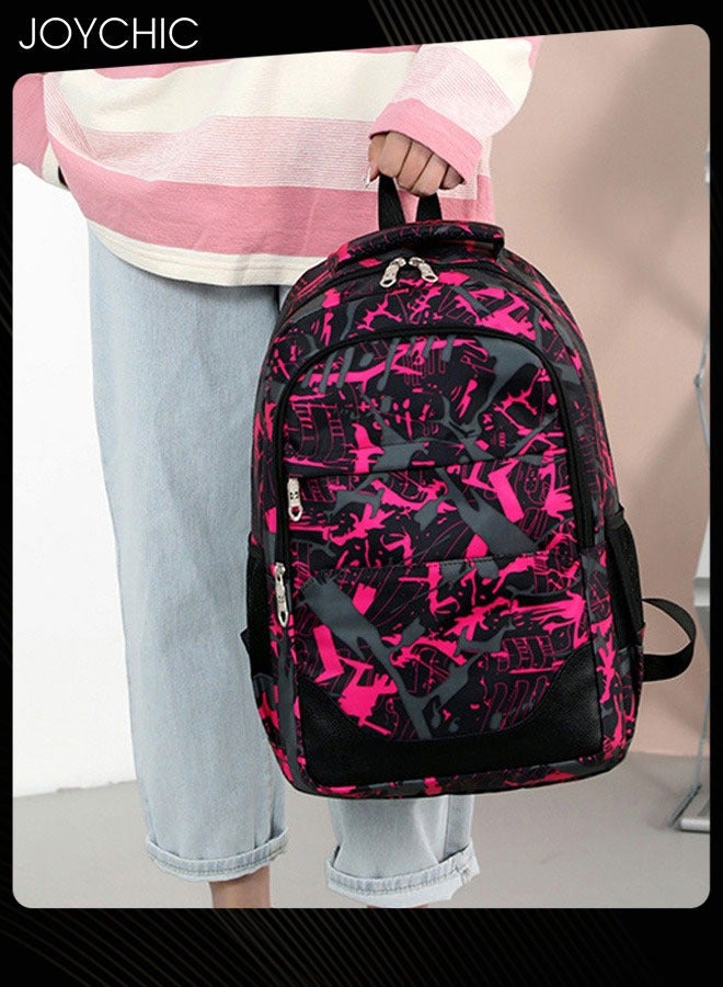 Joychic 3-Piece Preppy Backpack Casual Travel Daypack Large Capacity Wear-resistant School Bag for Middle High Students - Image 3