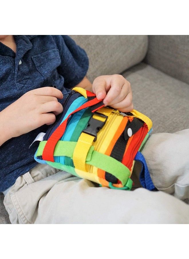 Sensory4u Sensory Buckle Pillow Fine Motor Development Toy Activity Plus Threading Counting And Zipper Skills All In One (The Original)  - Image 4