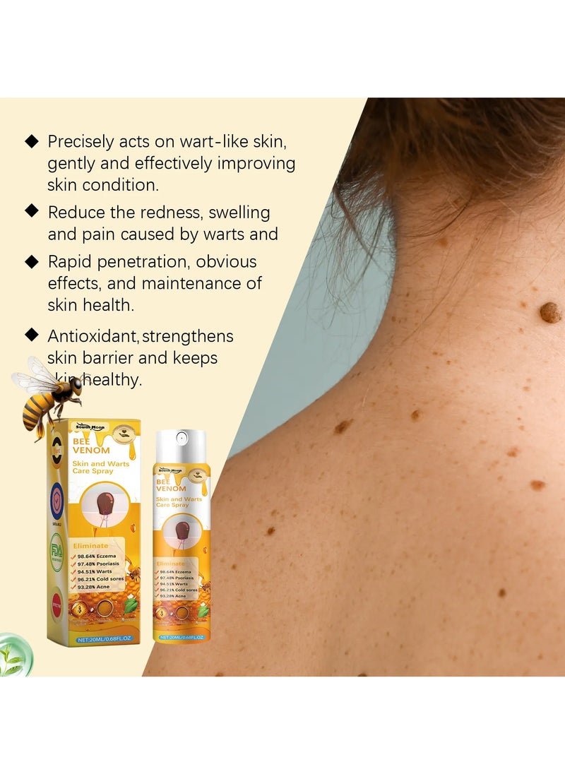 SOUTH MOON South Moon Bee Venom Skin And Warts Care Spray, Skin Tags Remover ,Skin Tag Spray ,Body Care Spray Moisturizing, Cleaning Repairing Skin 20ml  - Image 2