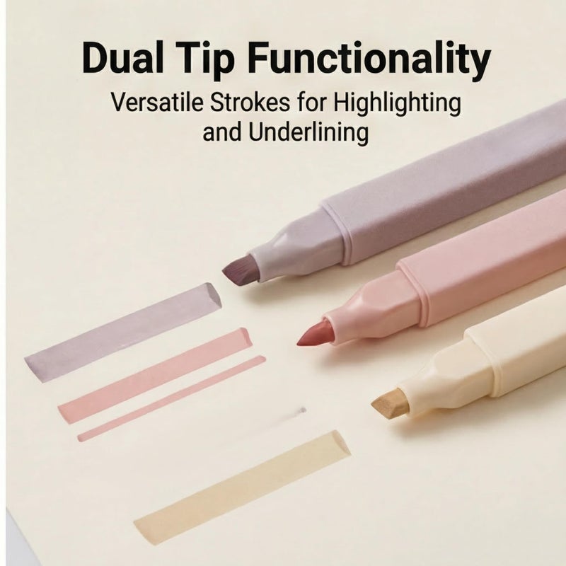 konket 12Pcs Aesthetic Cute Highlighters Bible Pastel Highlighters and Pens no bleed Assorted Colors Highlighter for and Office Journal Home - Image 4
