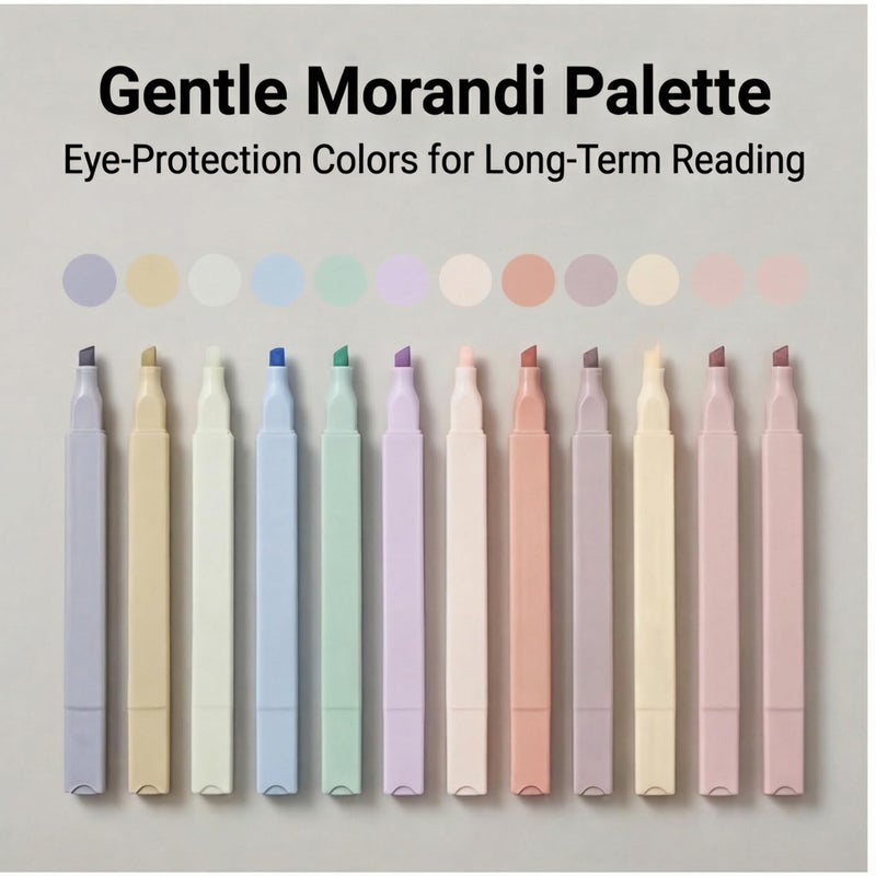 konket 12Pcs Aesthetic Cute Highlighters Bible Pastel Highlighters and Pens no bleed Assorted Colors Highlighter for and Office Journal Home - Image 3