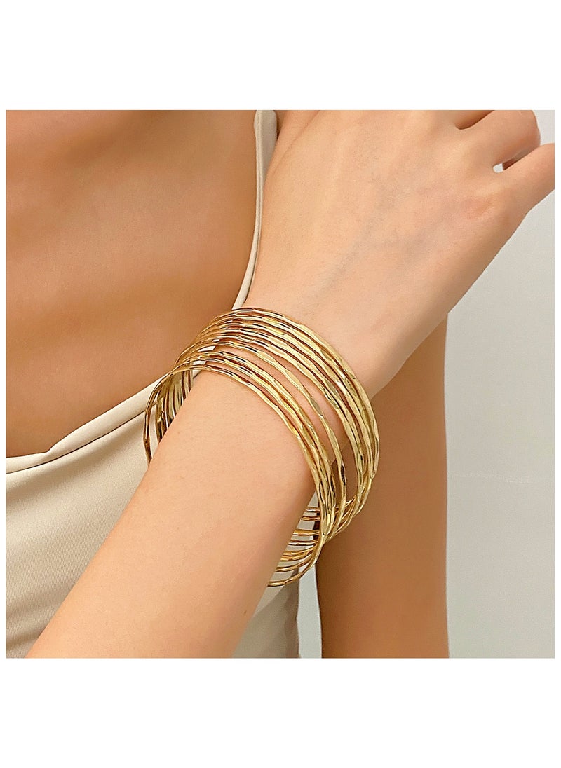 Generic Shining Diva Fashion – 8 Pairs One Gram Gold Plated Traditional Bangles for Women & Girls  - Image 1