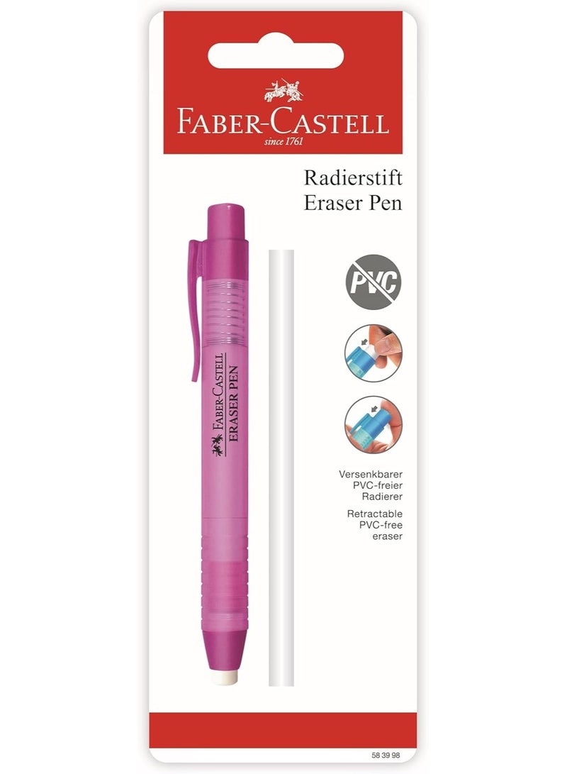 فابير كاستل Faber-Castell-Eraser Pen With 1 Refill Pastell Colour - 1pcs - No:583904 - Image 2
