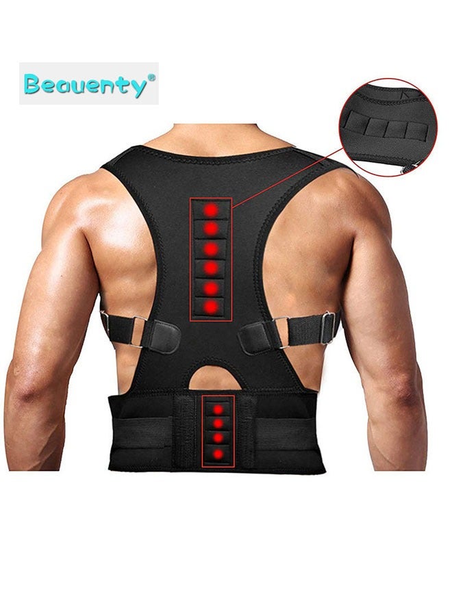 بيوينتي حزام الظهر لتصحيح القوام وفرد الأكتاف مصنوع من مادة قوية مسامية مريحة بالارتداء-قياس - Image 1