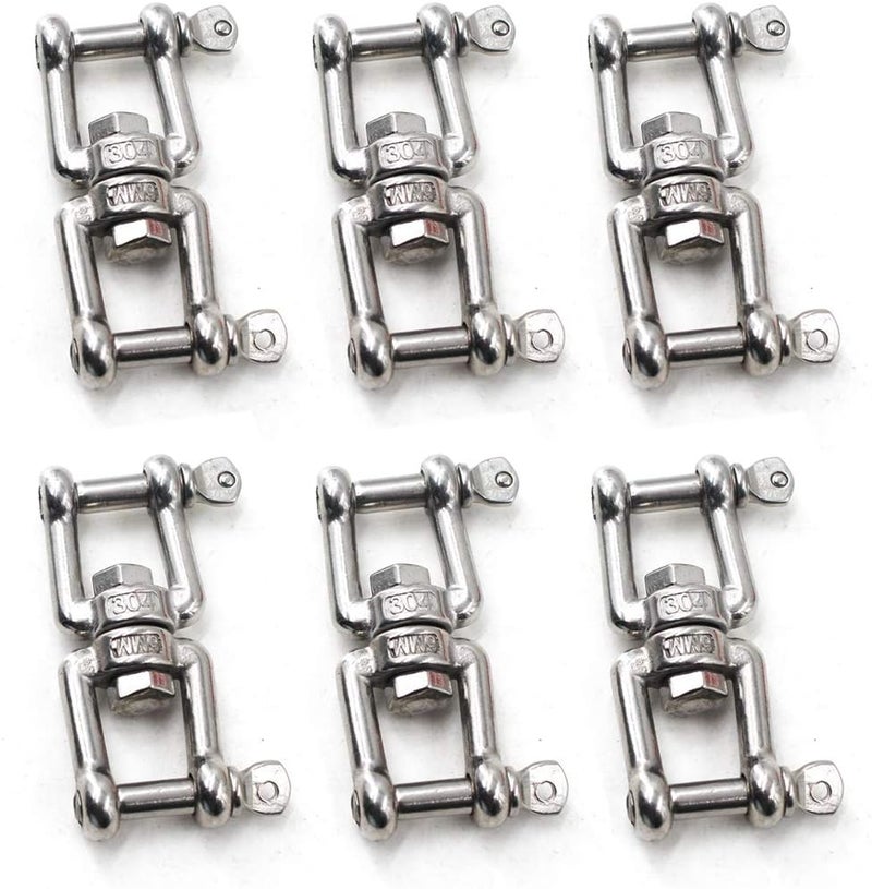 Flomore Swivel Double Shackle 304 Stainless Steel Boat Anchor Chain Connectors - Image 1