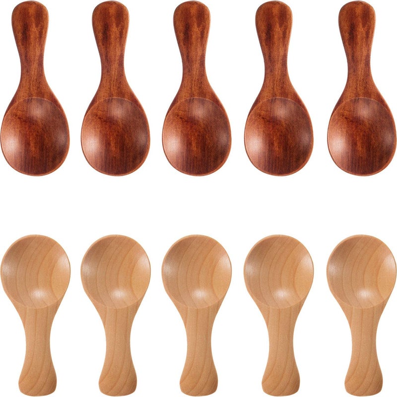 20 Pieces Small Wooden Spoons Mini Condiments Sugar Seasoning Salt Honey Teaspoon Coffee Tea Jam Mustard Ice Cream Wood Spoons - Image 5