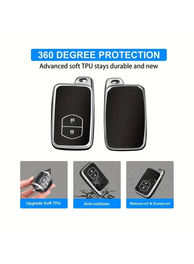 غطاء مفتاح TPU أبيض لتويوتا كامري RAV4 كورولا 2005-2012 - Image 3