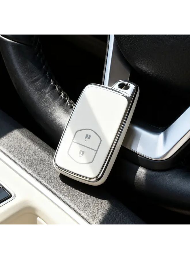 غطاء مفتاح TPU أبيض لتويوتا كامري RAV4 كورولا 2005-2012 - Image 4