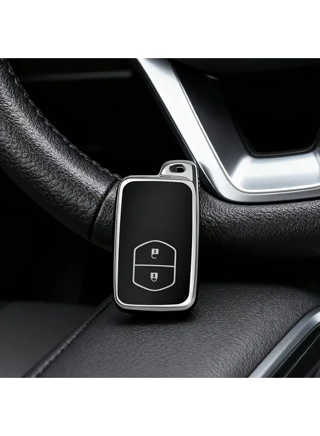 غطاء مفتاح TPU أبيض لتويوتا كامري RAV4 كورولا 2005-2012 - Image 2